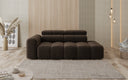 Canapé design 3 places avec chaise longue Mia en Chenille