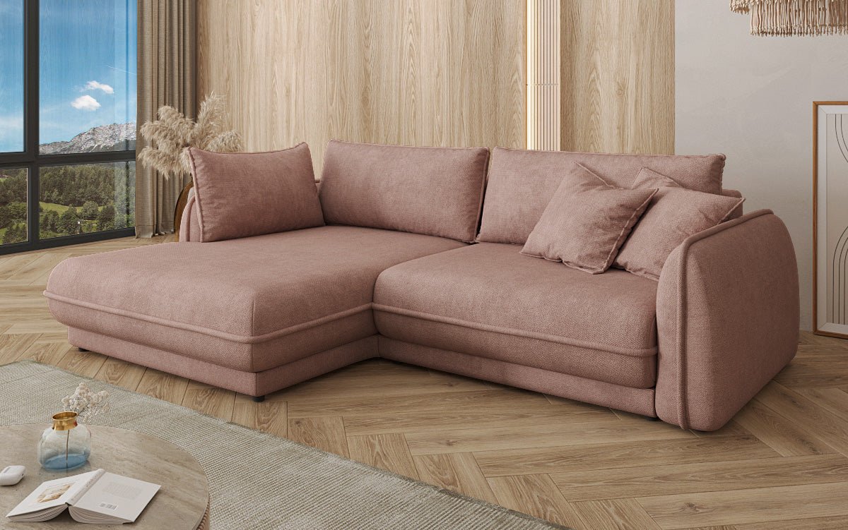 Canapé design Mojave II Tissu avec fonction couchage et rangement