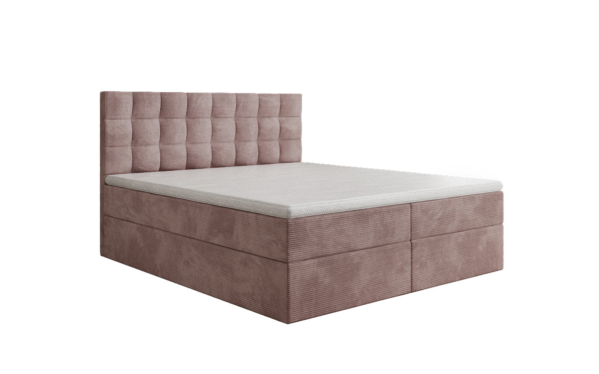 Boxspringbett Como in Cord mit Stauraum