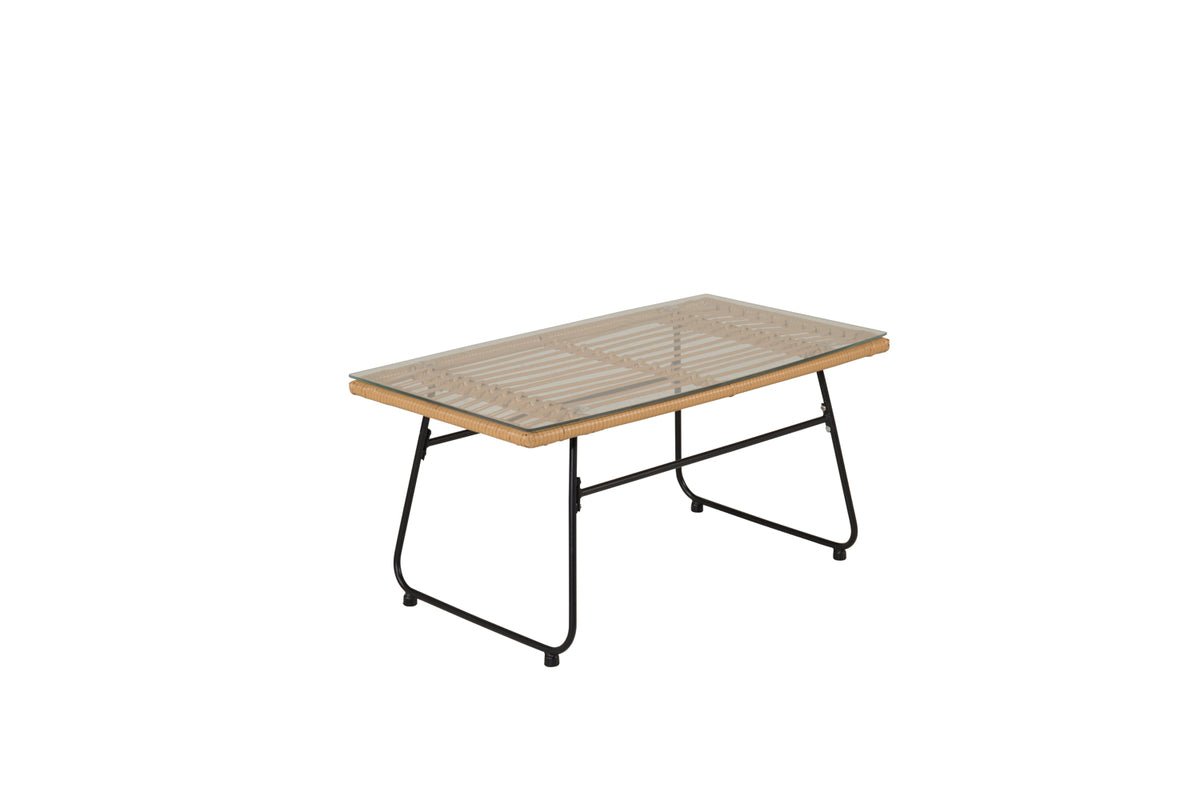 Tuin Loungeset Raina – 4-delige set met glazen blad & kussens