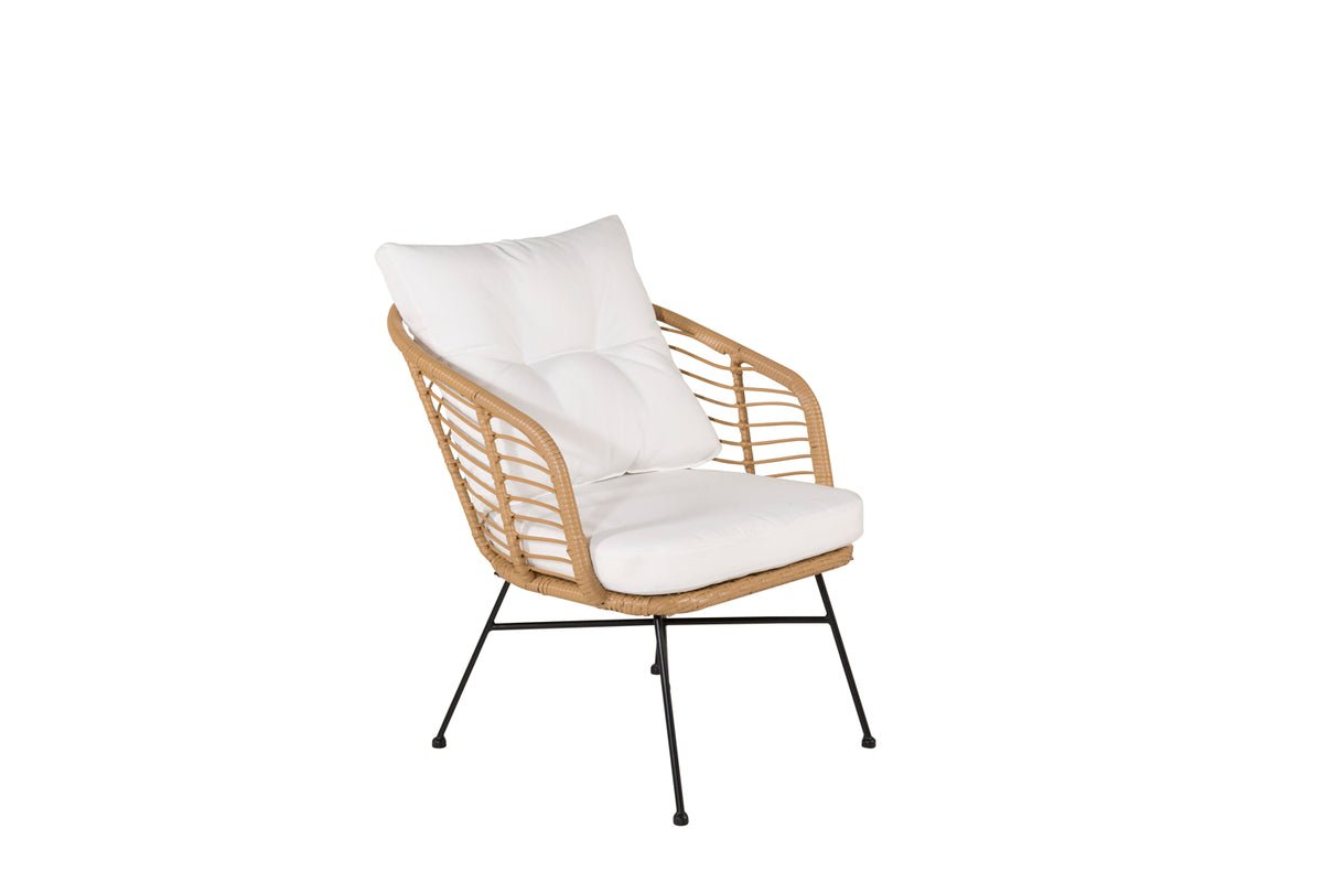 Tuin Loungeset Raina – 4-delige set met glazen blad & kussens