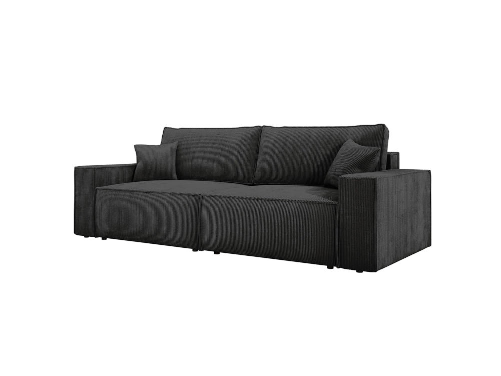 Canapé designer Velanova 3 places Côtelé avec fonction couchage et rabattable