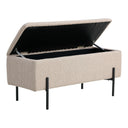 Sitzbank Lora Bouclé Beige mit Stauraum