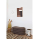 Banc Philo Bouclé Marron avec espace de rangement