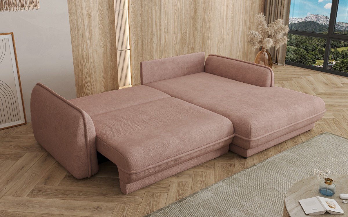 Canapé design Mojave II Tissu avec fonction couchage et rangement