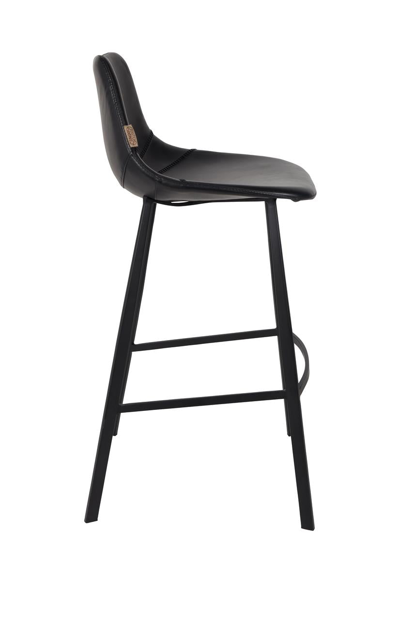 Tabouret de bar Franky lot de 2 – en Similicuir Noir