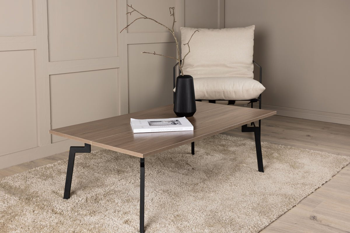 Couchtisch Hator - mit Stahlgestell und Walnussoptik