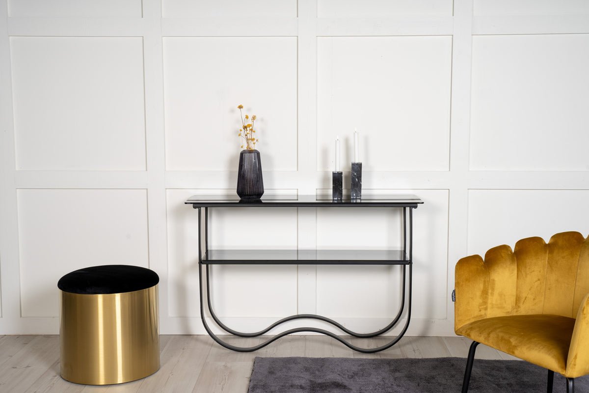 Table d'appoint Velo – design moderne avec plateau en verre