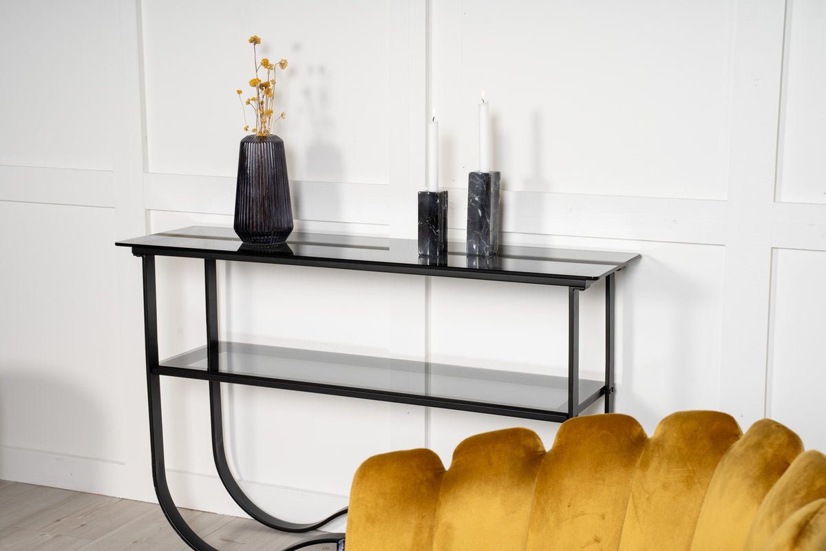 Table d'appoint Velo – design moderne avec plateau en verre