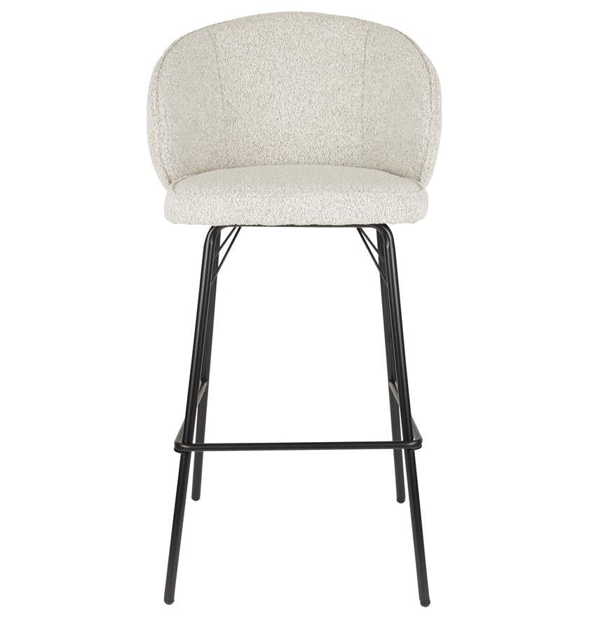 Tabouret de bar Joa, lot de 2 – en Bouclé