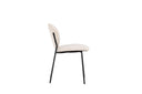 2er Set - stoel Opal met beige linnen bekleding