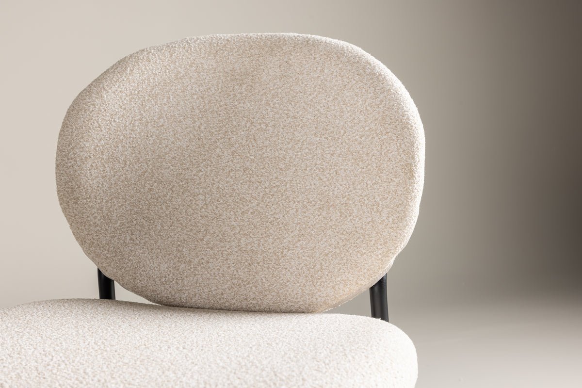 2er Set - stoel Opal met beige linnen bekleding