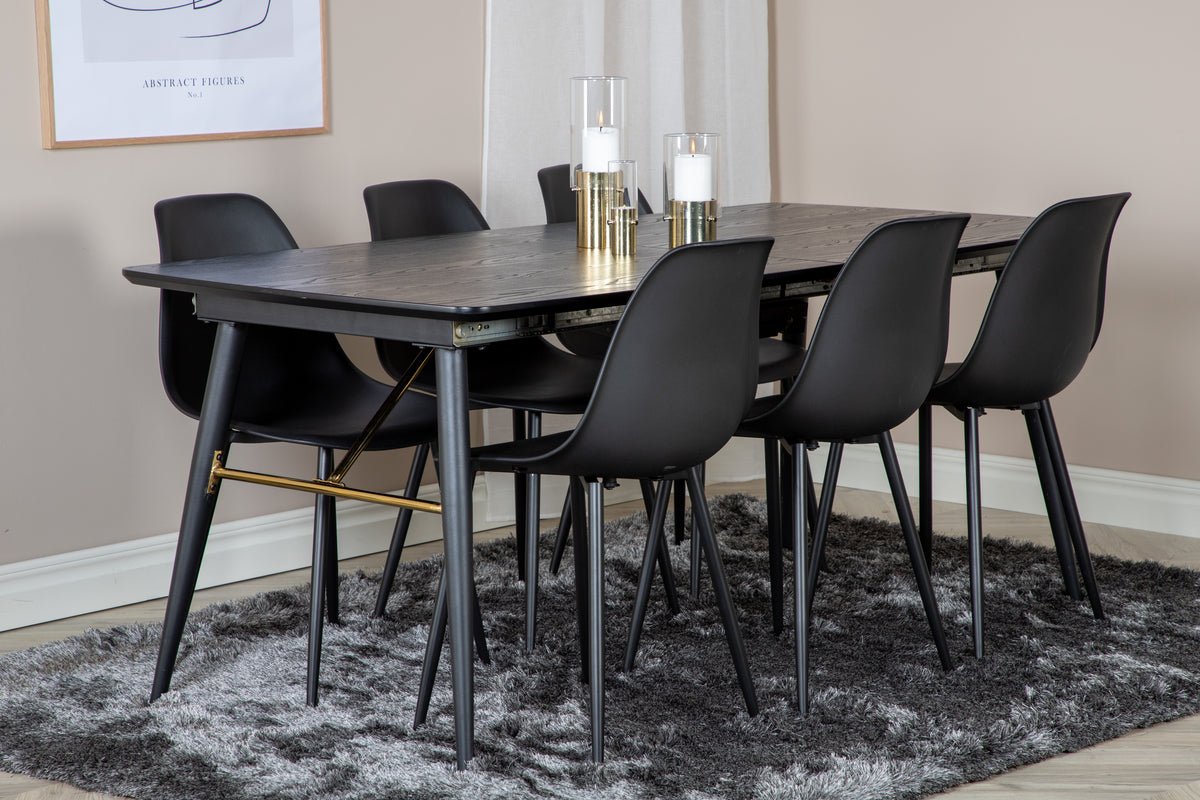 Eettafel Ilyra - elegante messingdetails en houtlook