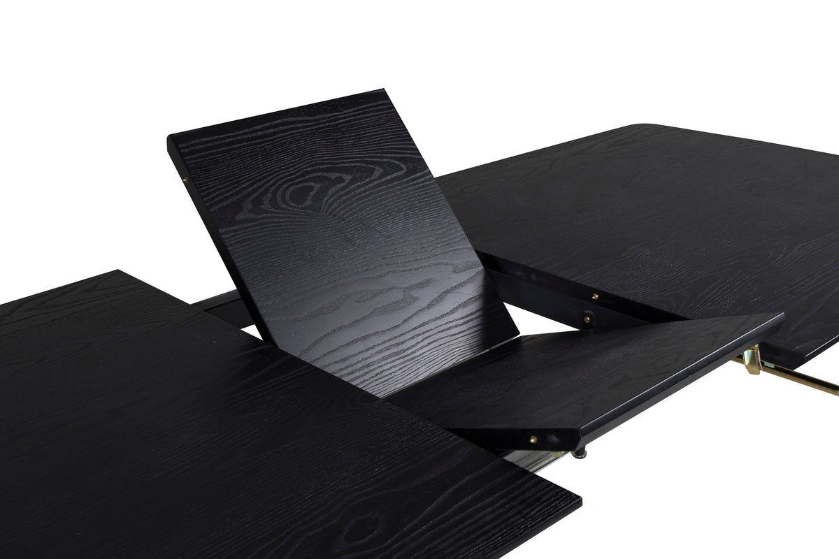 Eettafel Ilyra - elegante messingdetails en houtlook