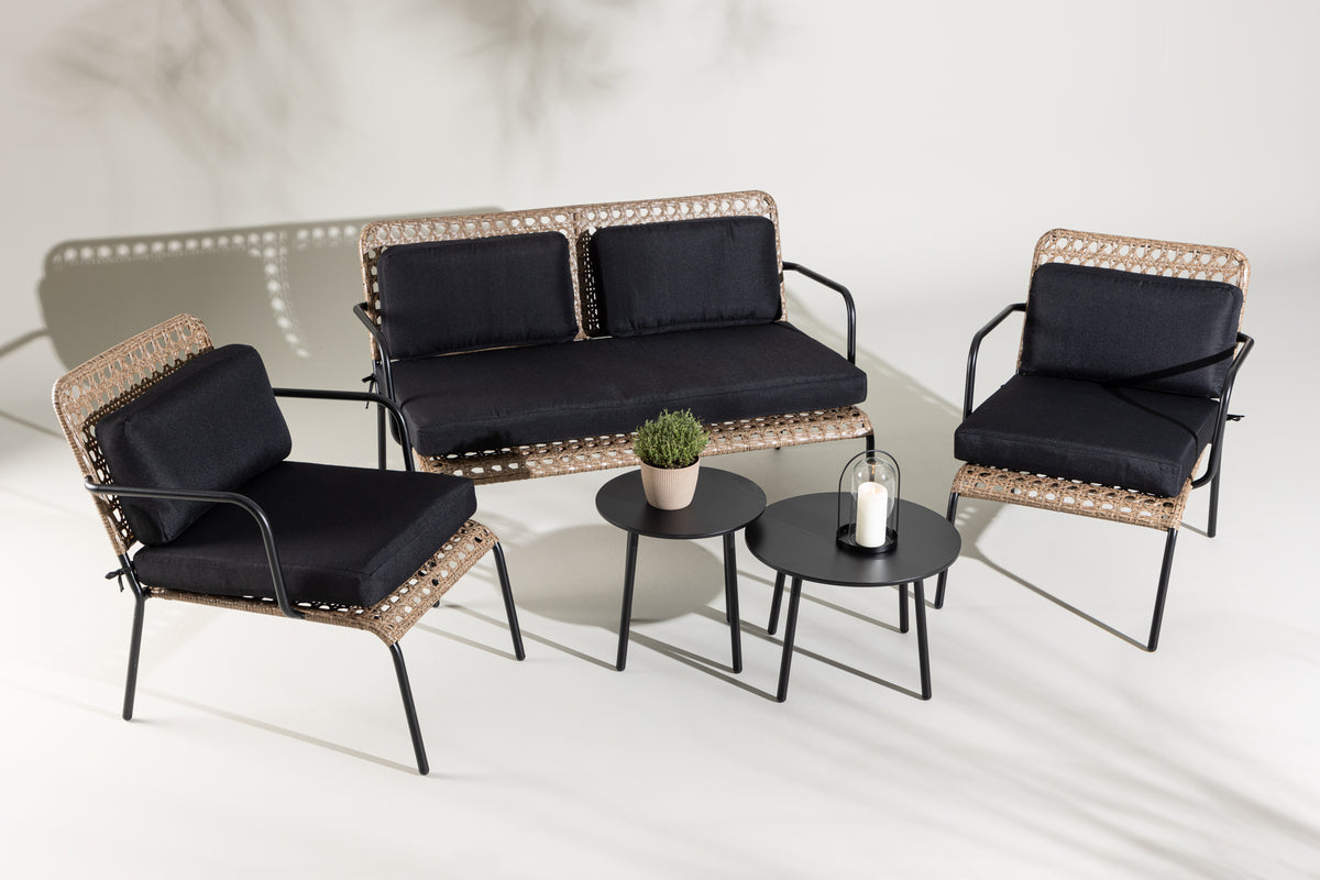 Loungeset Marocco - rugleuningen en zitvlakken van natuurlijk riet