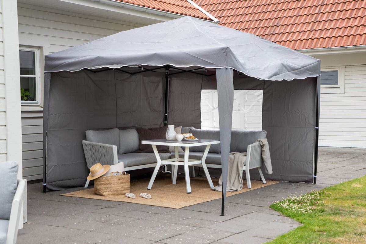 Pavillon Monarch - 295x295 cm en couleurs Marron ou Gris