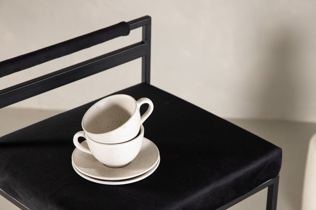 2er Set - Barhocker Ophelia mit schwarzem Samt