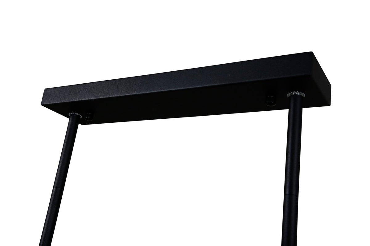 Hanglamp „Bwindi" – frame van zwart staal met vier kleinere lichtbronnen