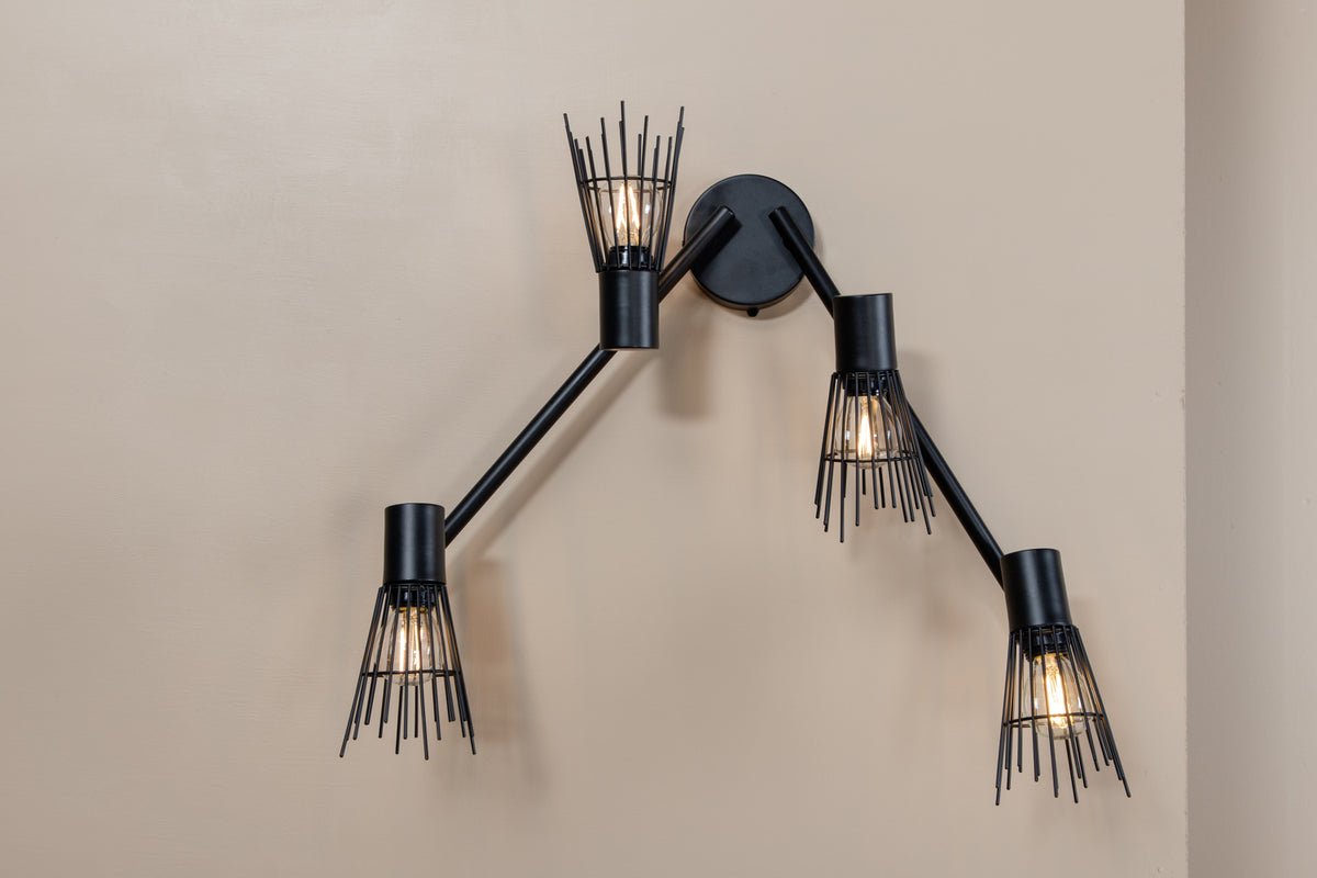 Wandlamp "Anastasia" – Verkrijgbaar met 3 of 4 lampen naar keuze