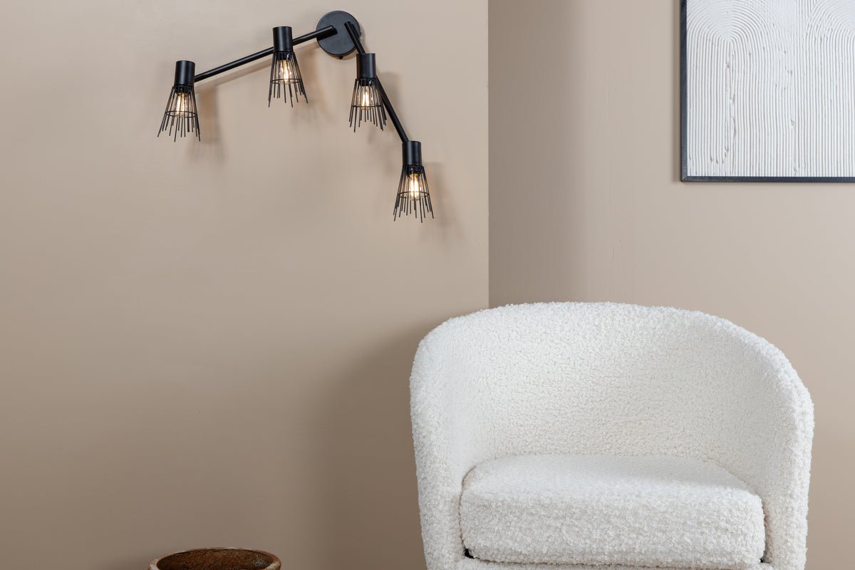 Wandlamp "Anastasia" – Verkrijgbaar met 3 of 4 lampen naar keuze