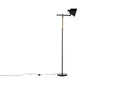 Lampadaire Grimming – sobriété noire apaisante avec détails en bois