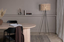 Vloerlamp Diana – Zwart frame met rotan lampenkap