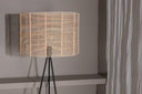 Vloerlamp Diana – Zwart frame met rotan lampenkap