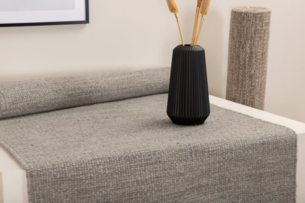 Vloerkleed Avenor – handgeweven met franjes van wol