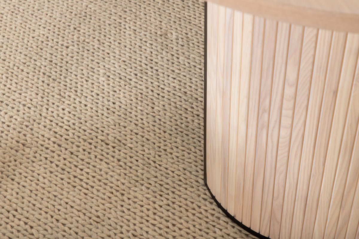 Vloerkleed Soraya – handgeweven in twee kleuren van wol