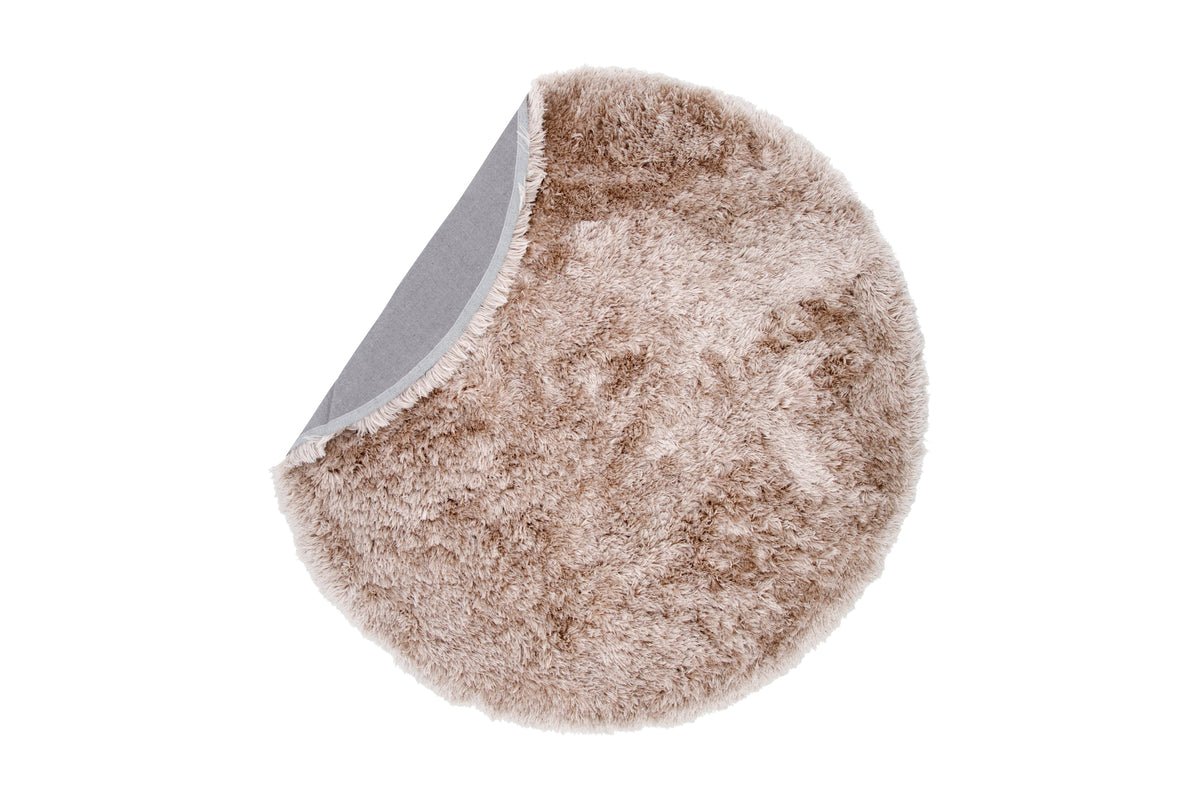 Vloerkleed Elviana – Ø 200 cm in Beige van polyester