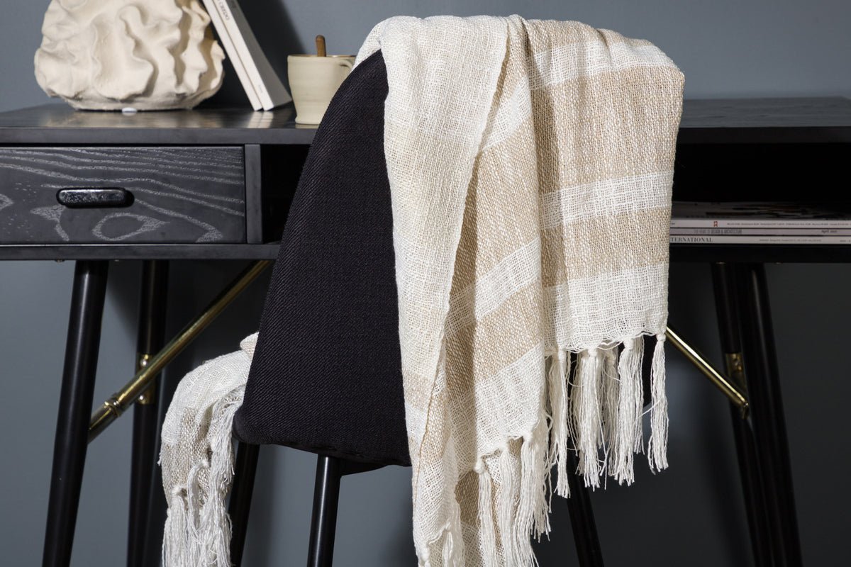 Couvre-lit « Cosima » – 170×130 cm avec franges