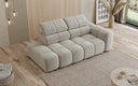 Canapé design 3 places avec chaise longue Mia en Chenille