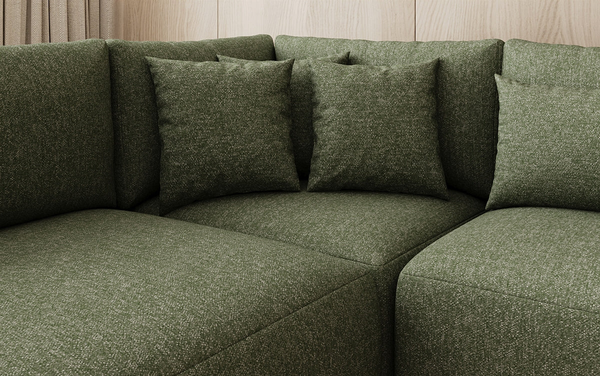Designer Sofa Ando - Wohnlandschaft in Strukturstoff