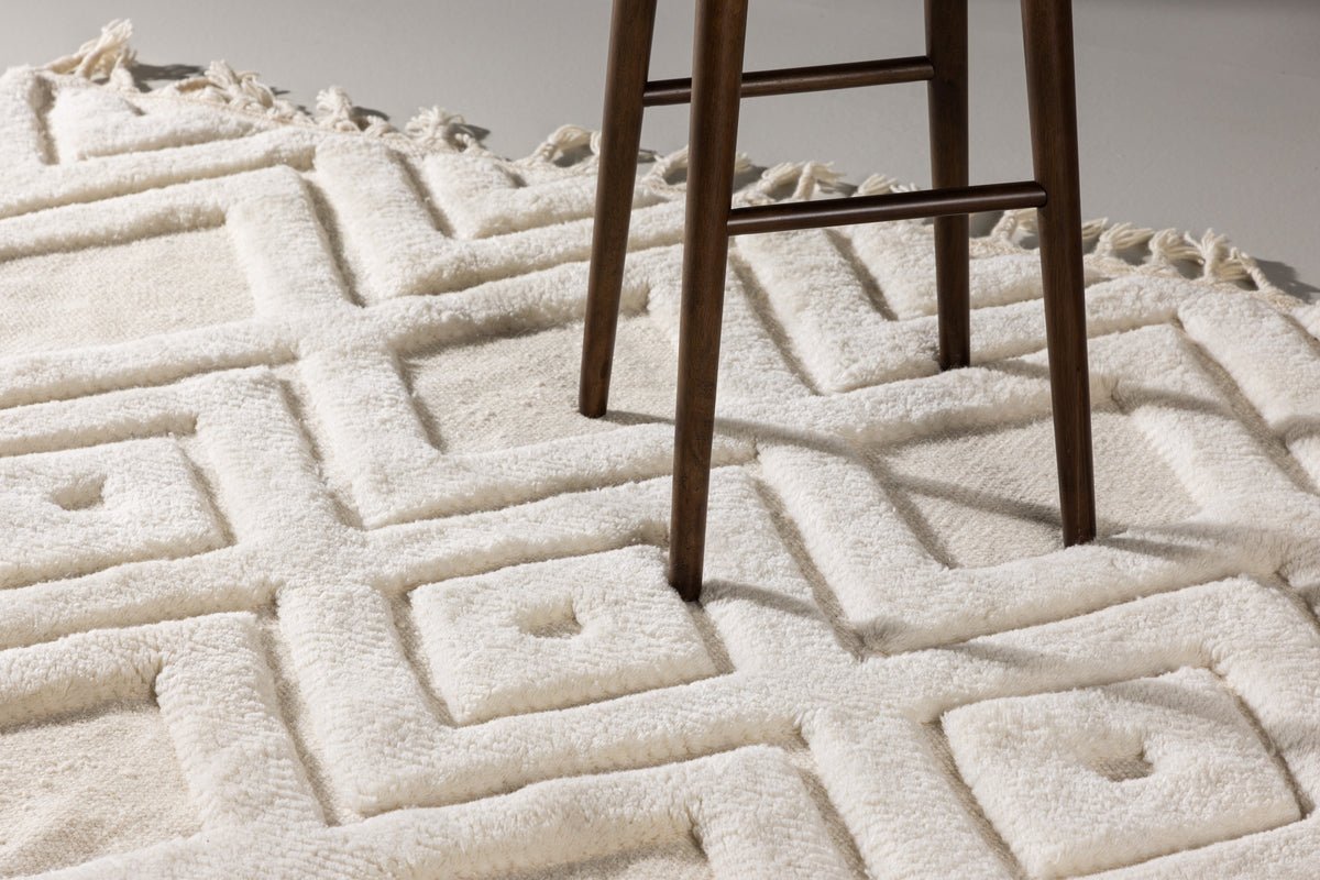 Vloerkleed Lora – met franjes van wol