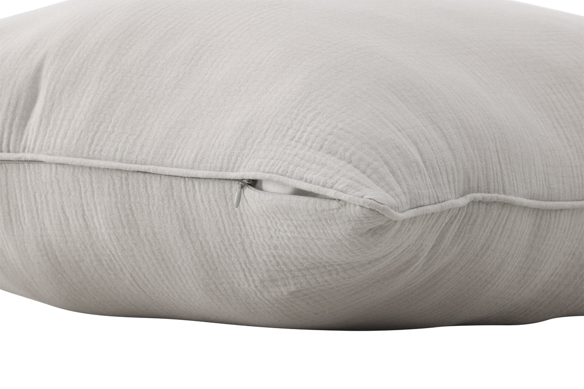 Kissenbezug Moments - 60x60 cm in Beige und Grau aus 100% Baumwolle