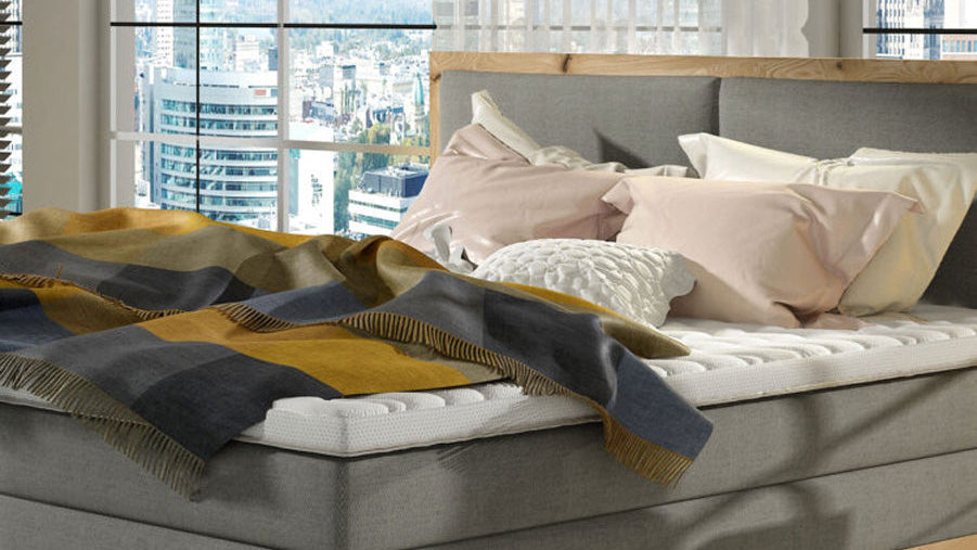 Lit boxspring/lit en bois design Ida en Chêne massif