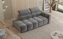 Canapé design 3 places avec chaise longue Mia en Chenille
