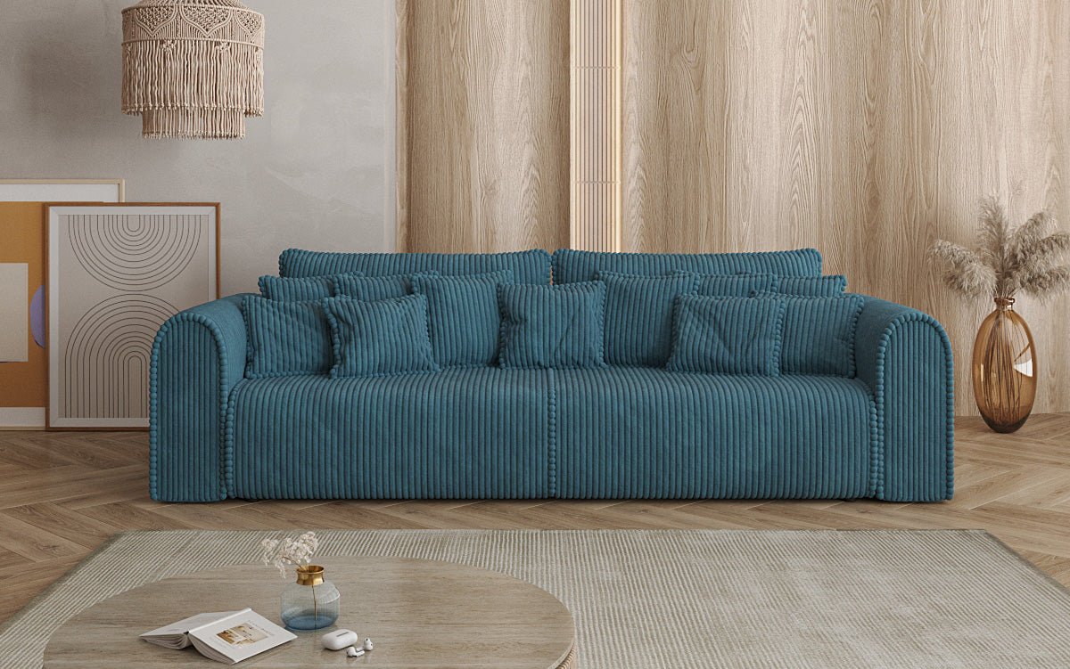 Designer Sofa Big Buddy 3 Sitzer mit Schlaffunktion und Stauraum in Breitcord