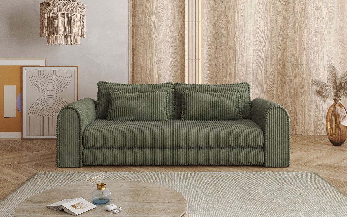 Designbank Lil Buddy 3-zits met slaapfunctie en opbergruimte in breedcorduroy