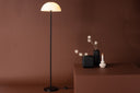 Vloerlamp Eloria – Halfrond ontwerp in Wit & Zwart (hoogte 155 cm)