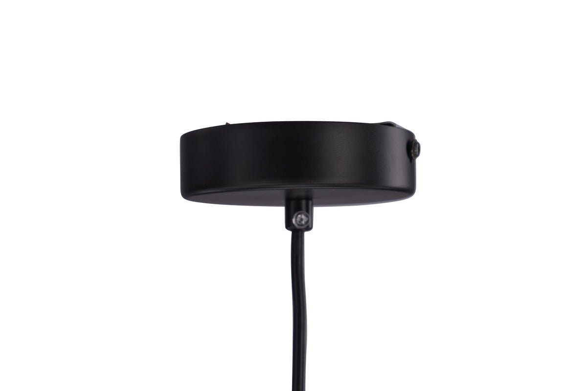 Hanglamp „Maun" – Donker rotan met vlechtpatroon