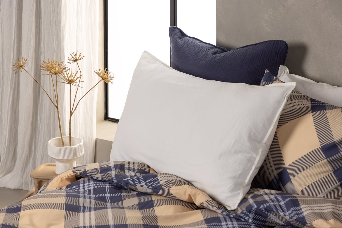 Kissenbezug Hygge - 50x90 cm in Braun, Beige und Weiß aus 100% Baumwolle