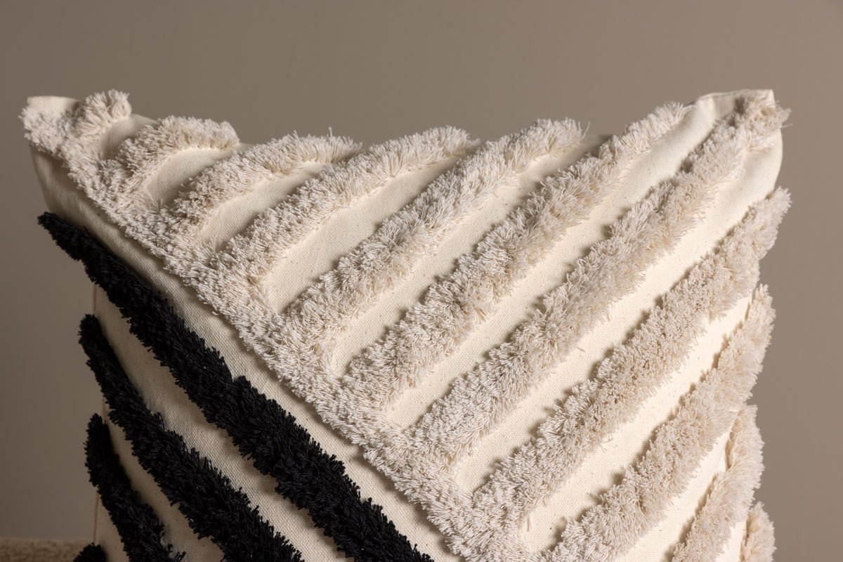 Kussenhoes Zorro - 45x45 cm met wit-zwart patroon