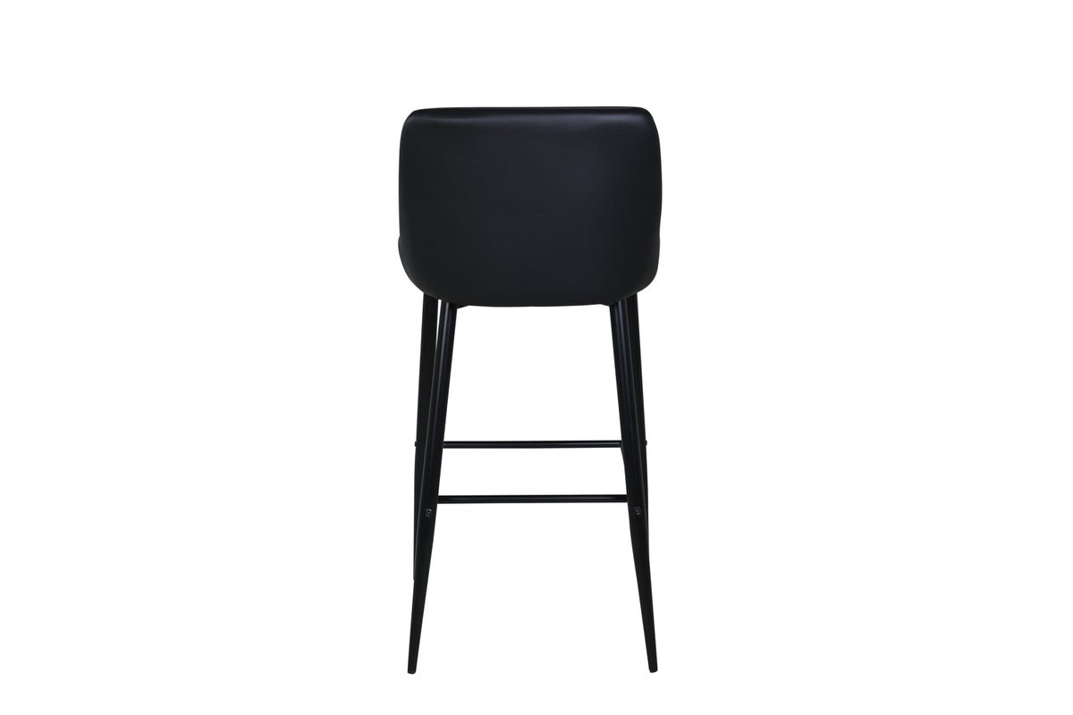 Ensemble de 2 tabourets de bar Leonardo en imitation cuir noir