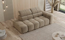 Canapé design 3 places avec chaise longue Mia en Chenille