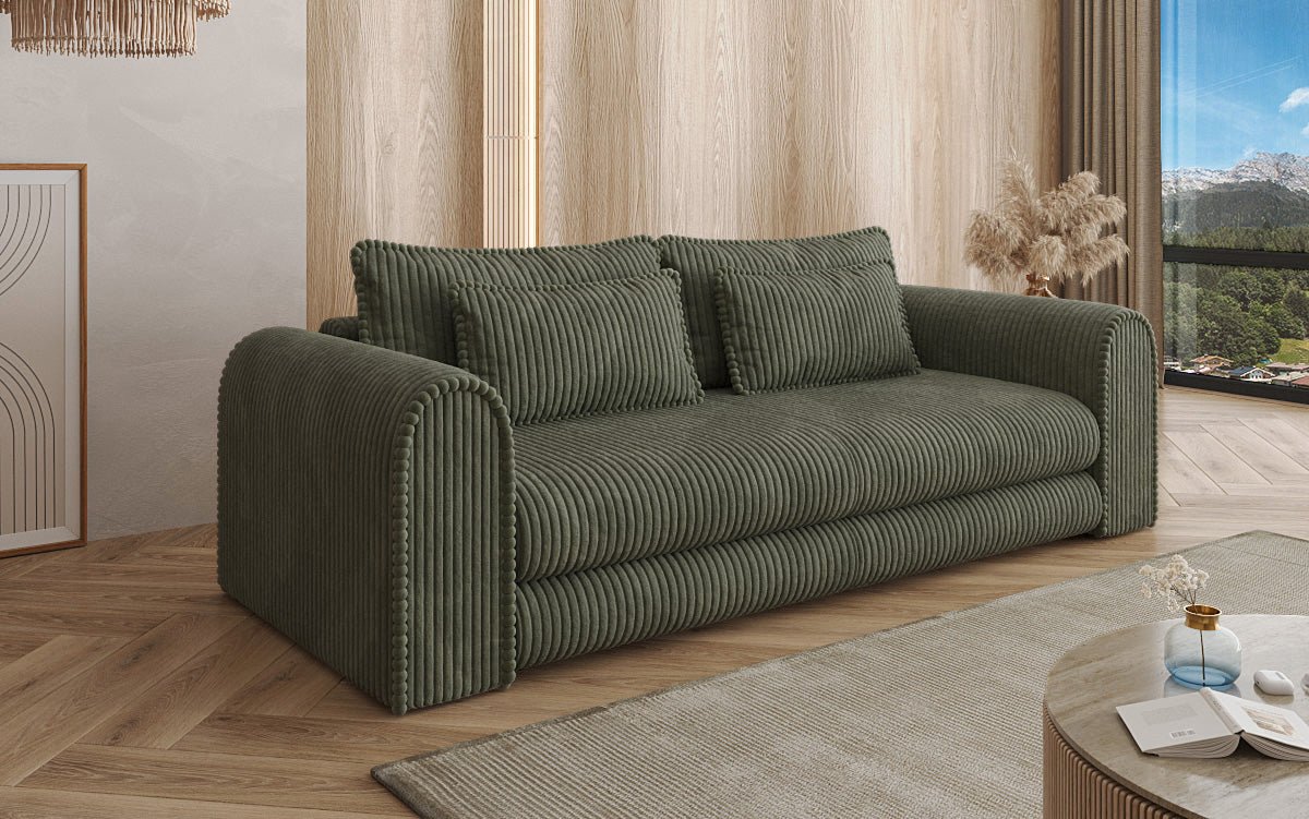 Designbank Lil Buddy 3-zits met slaapfunctie en opbergruimte in breedcorduroy