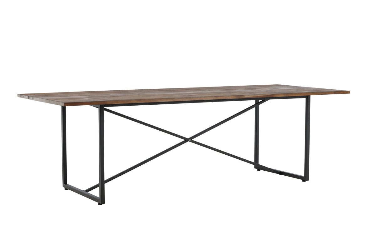 Eettafel Waiora - met rustiek teakhouten blad voor een warme sfeer