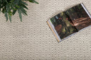 Vloerkleed Naveen – rond in Beige van polyester & katoen