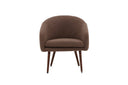 Fauteuil Theo - met bruine teddybekleding en stalen poten