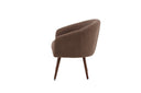Fauteuil Theo - met bruine teddybekleding en stalen poten